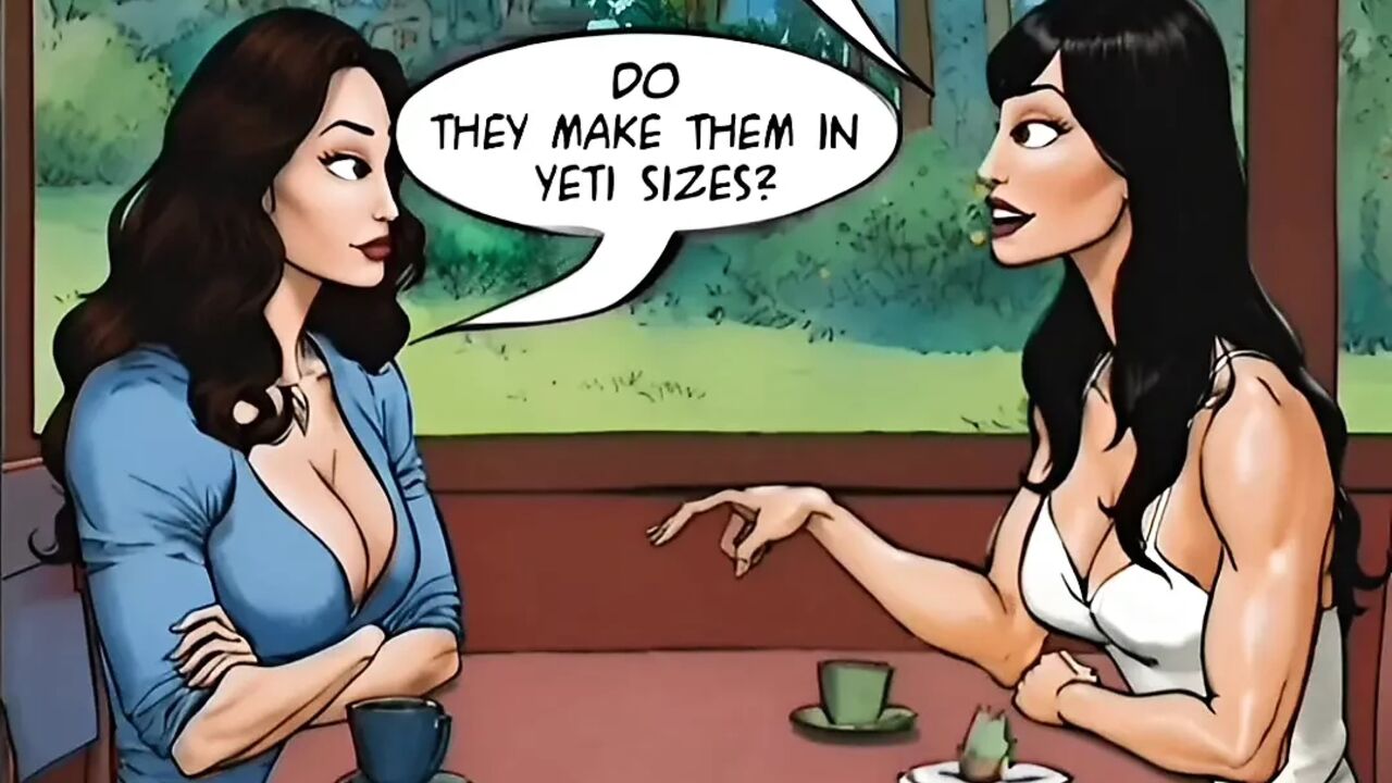 Innocence for Sale. Shoe Salesman Lick Smell Feet Shy Customer. Amazing Cartoon Ai