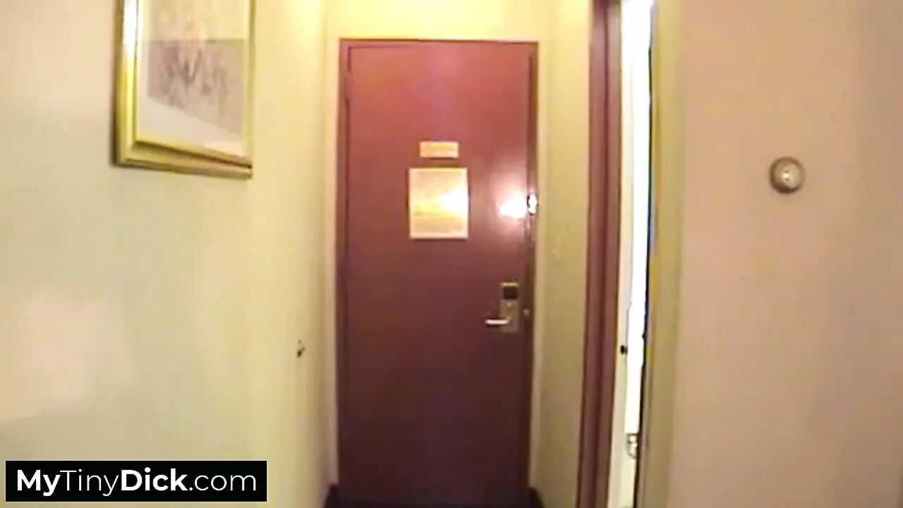 A steamy hot babe alone in the shower before a small cock encounter