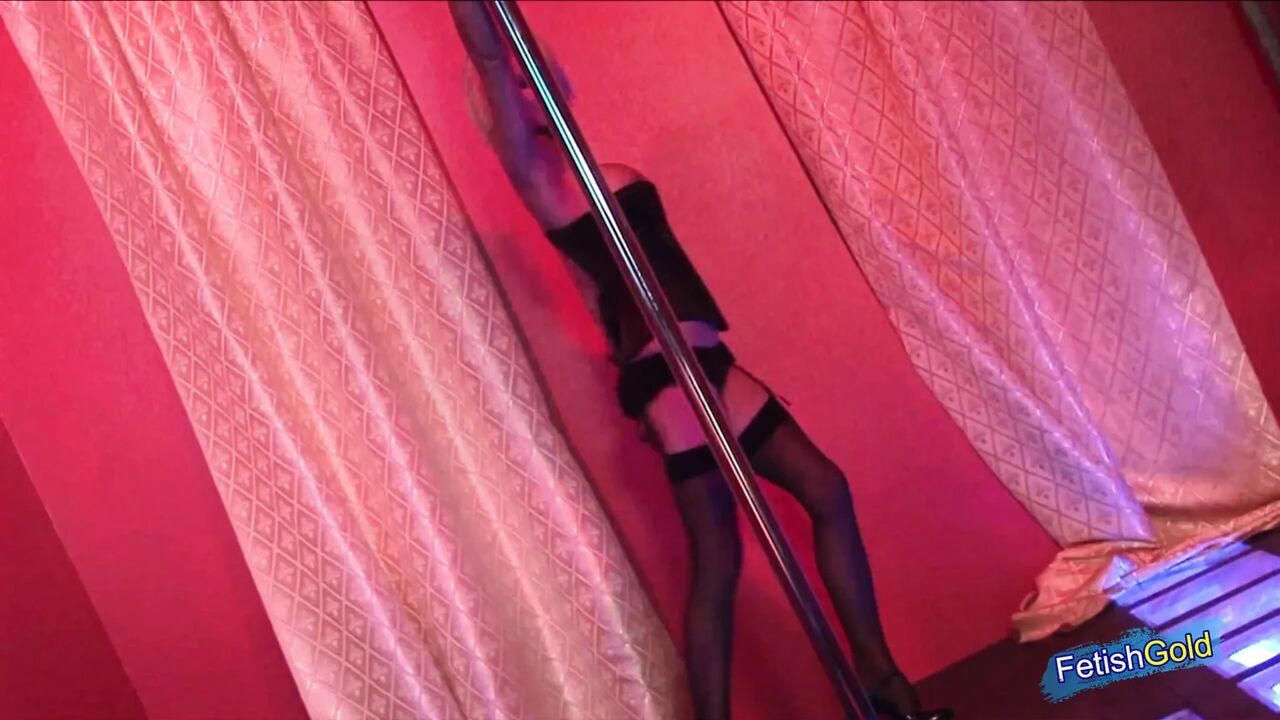 Busty blonde stripper joins two couples for dirty fun at the club