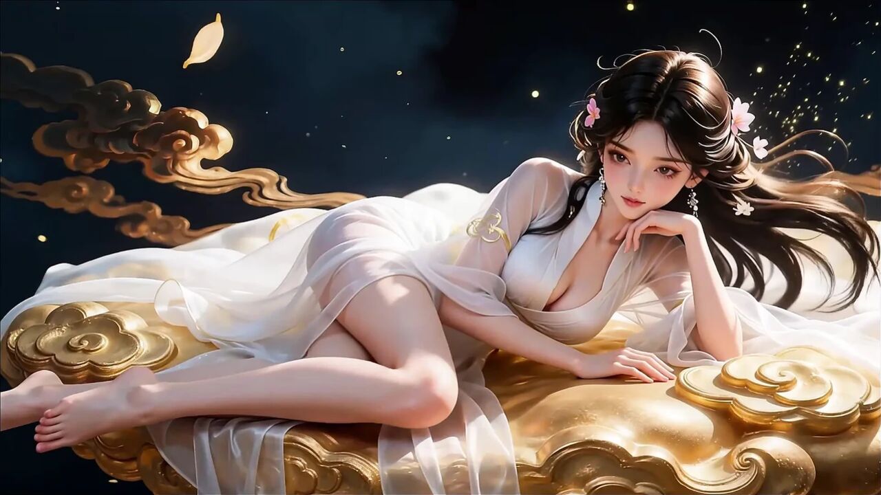 A Chinese girl in ancient costume, Best blowjob, 3p, and nipple stimulation, leaving you unable to resist. AI-Generated