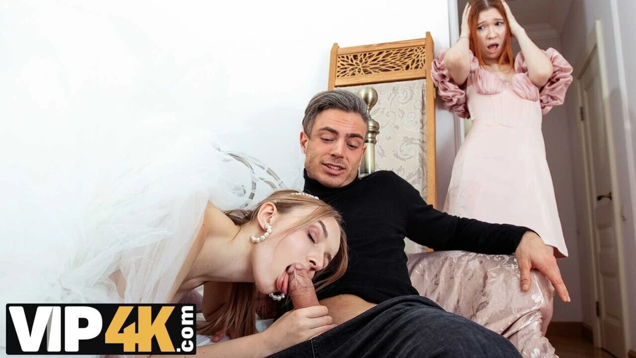 BRIDE4K. Pre-wedding threesome with Polly Yangs went in both holes