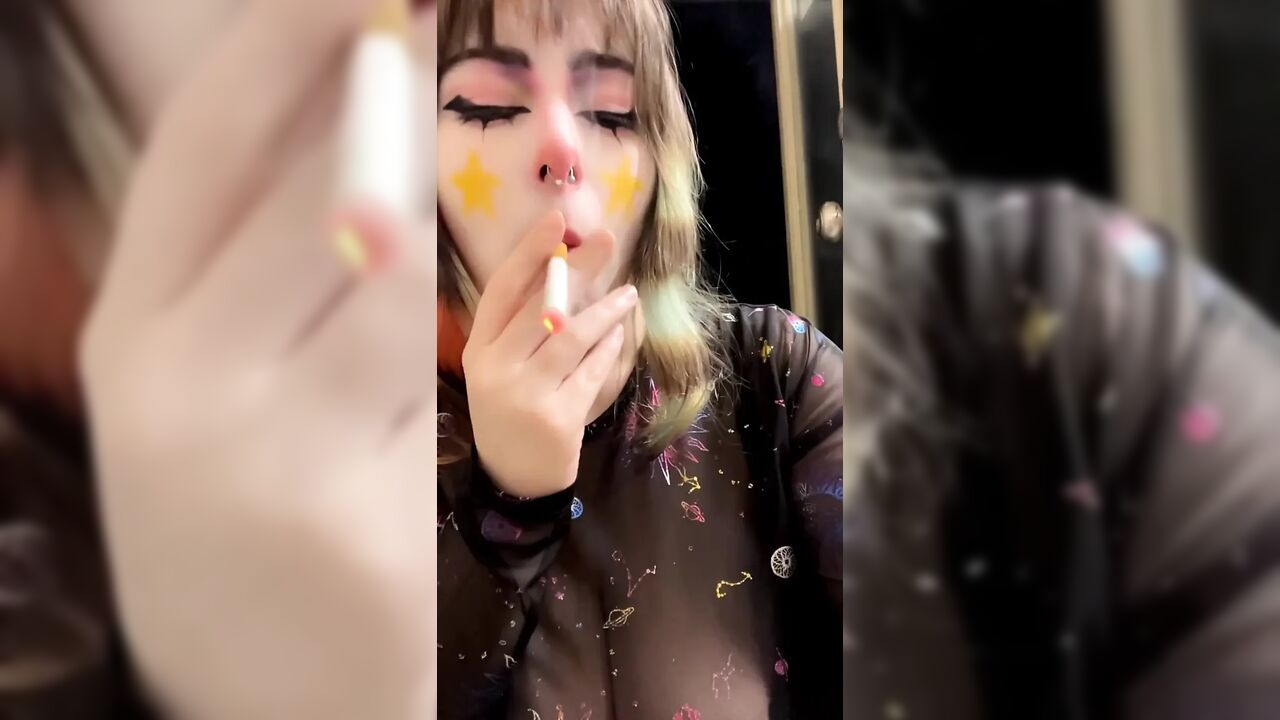 Galaxy the Clown Enjoys Using Her Human Ash Tray POV
