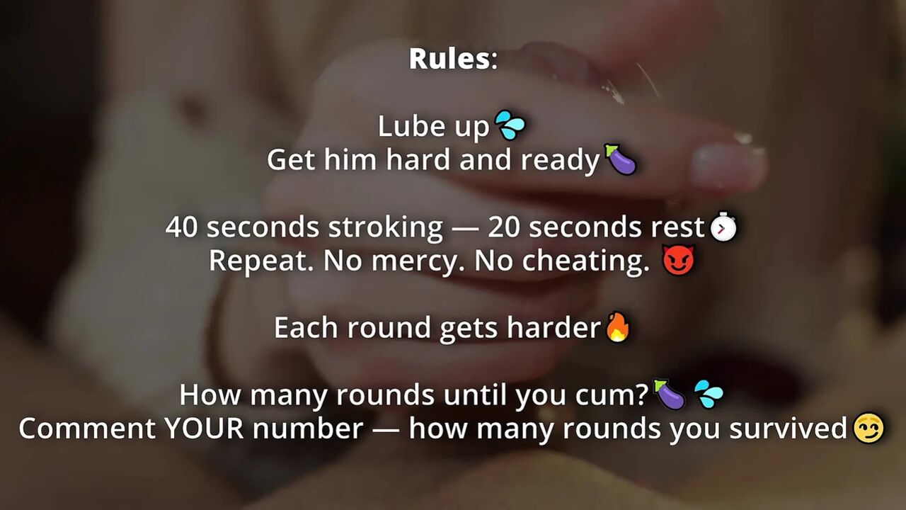 Jerk Off Challenge – How Many Rounds Until You Cum?