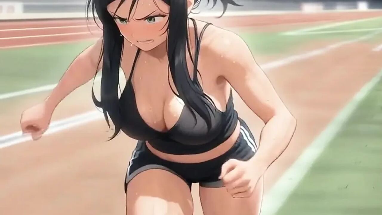 Sweaty Sporty Girl - Topless Gymnastics and Body Care (AI Anime)