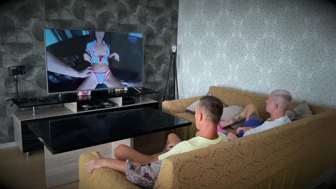 Horny Maid Gets Fucked in the Mouth and Pussy by Three Big-dicked Men - Double Penetration and Lots of Cum