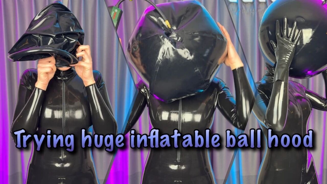 Trying Huge Inflatable Ball Hood