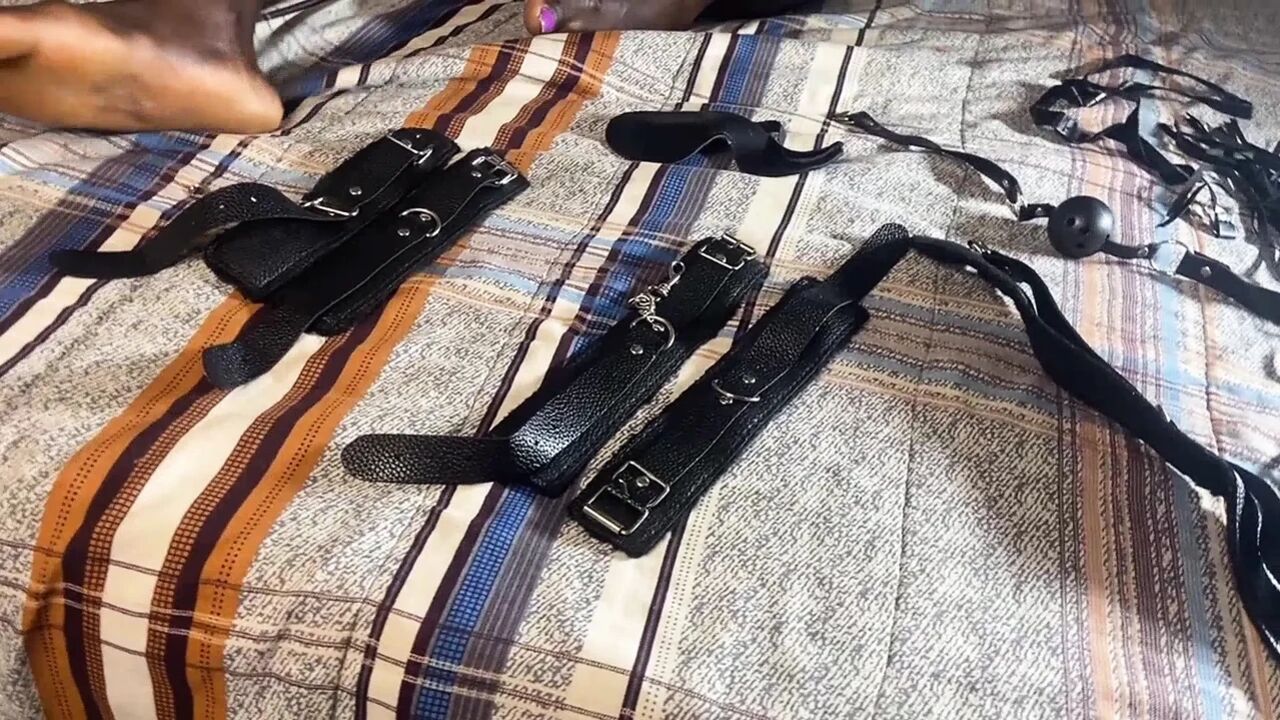 my naughty petite neighbor cums over to try BDSM with me