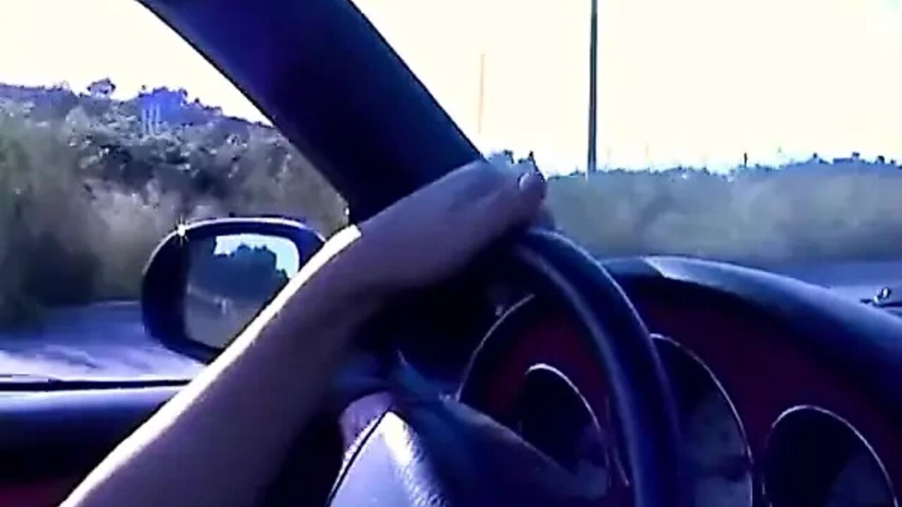 Hot Young Brunette Gives Hitchhiker a Special Ride