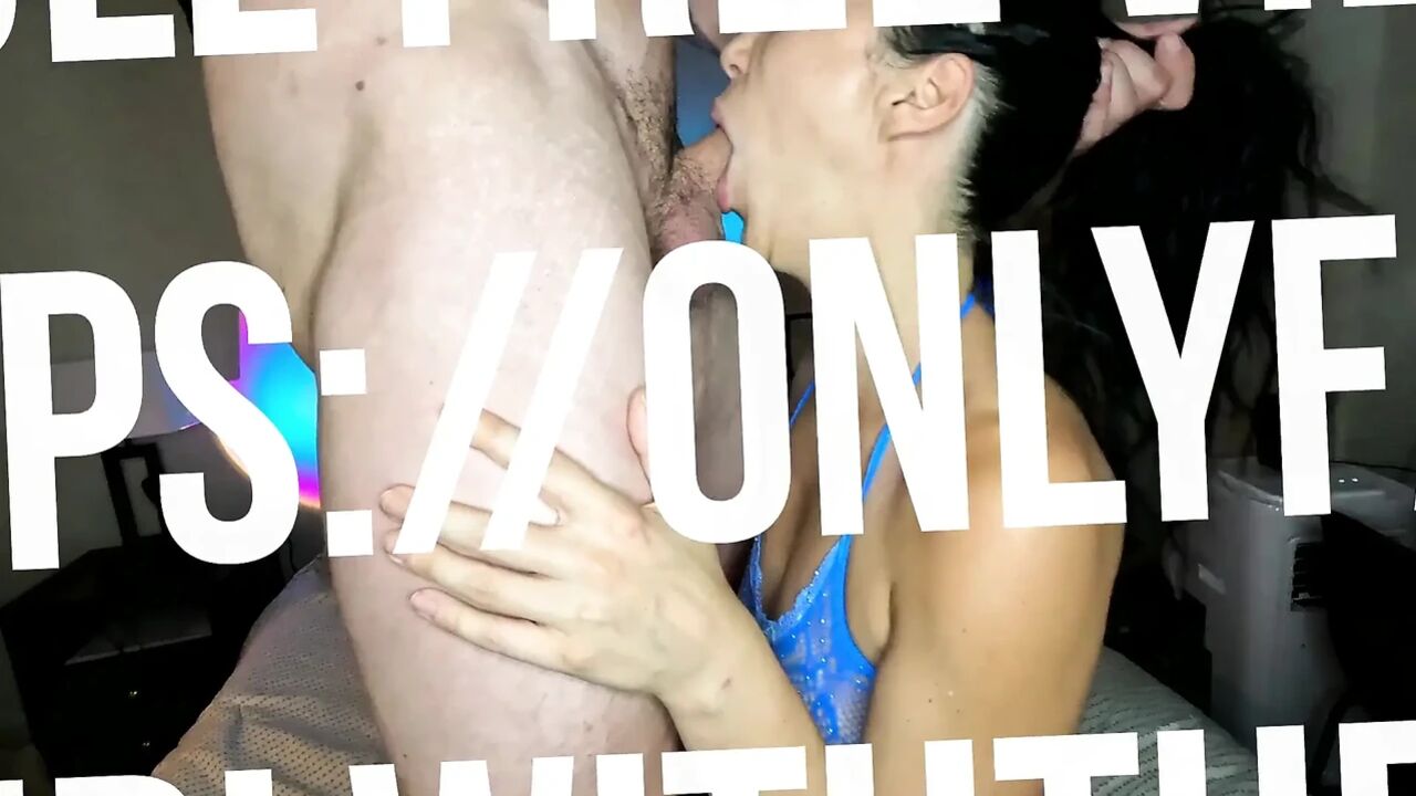 sloppy blowjob on bed