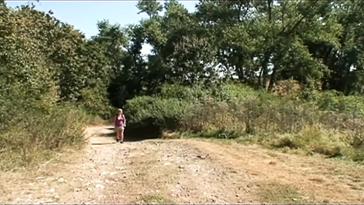 Blonde Teen Meet a Big Hard Cock in the Woods
