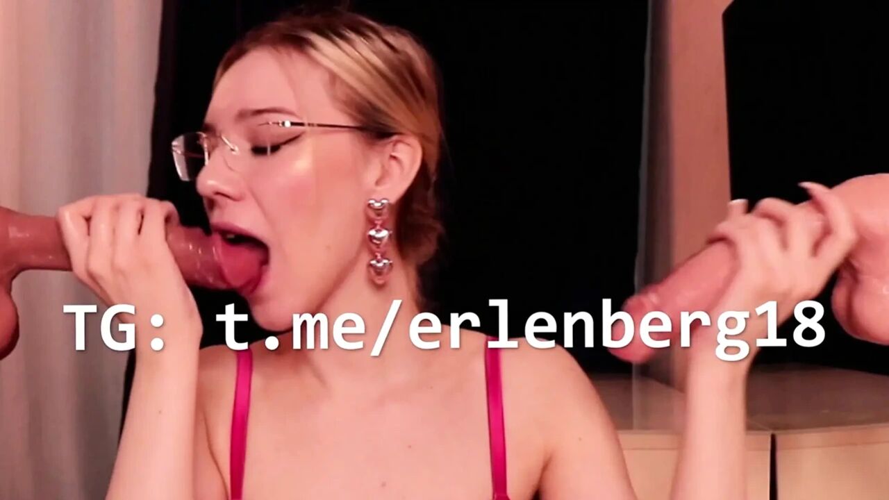 DEEPTHROAT BLOWJOB + HANDJOB FROM SEXY SLUT - Freya Erlenberg