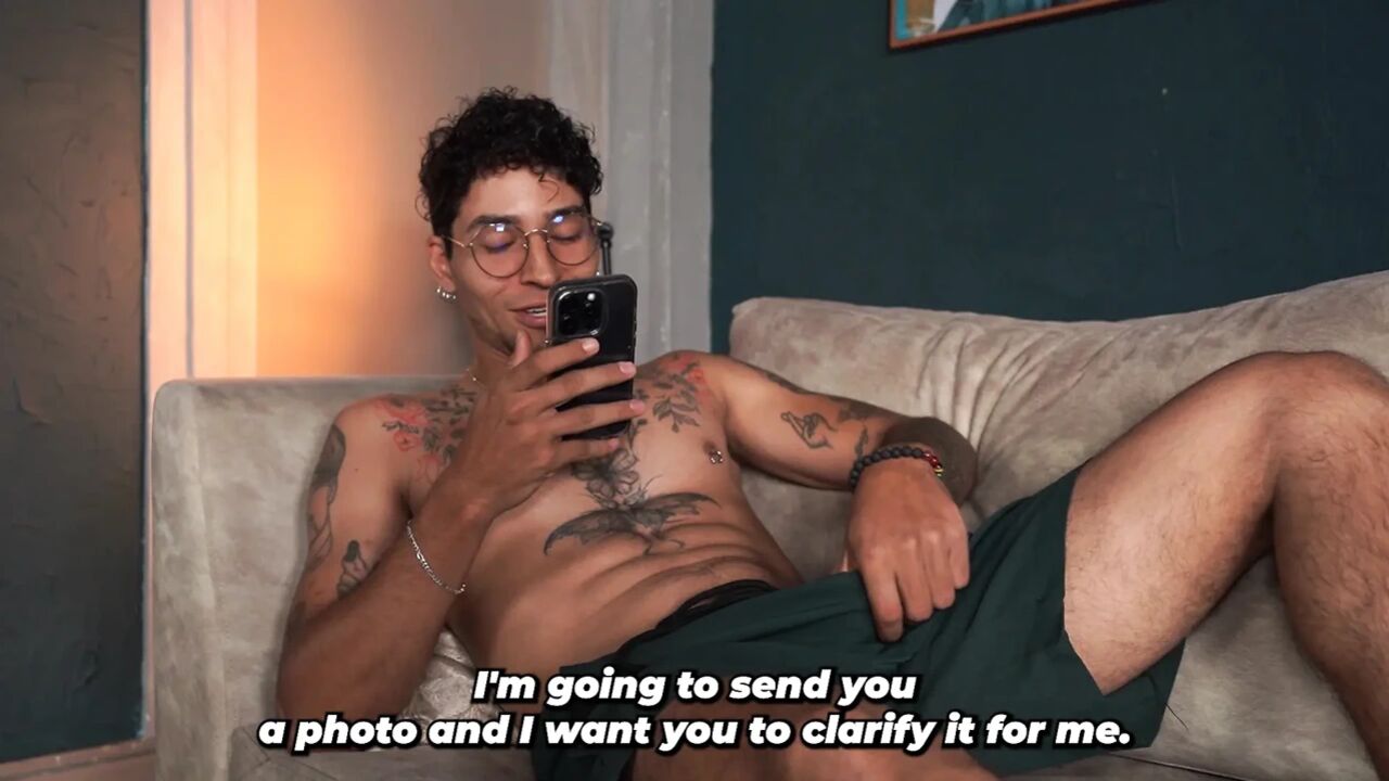 Stepbrother accidentally shows his penis to his slim stepsister, and she wants to see it.