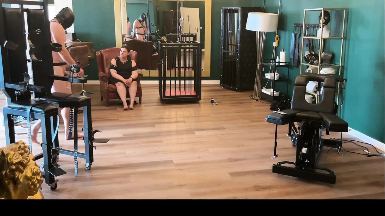 Fetish Lofts with My 2 Slaves Punishment Area Slave Treatment Cage & Special Lounger Part 1-2
