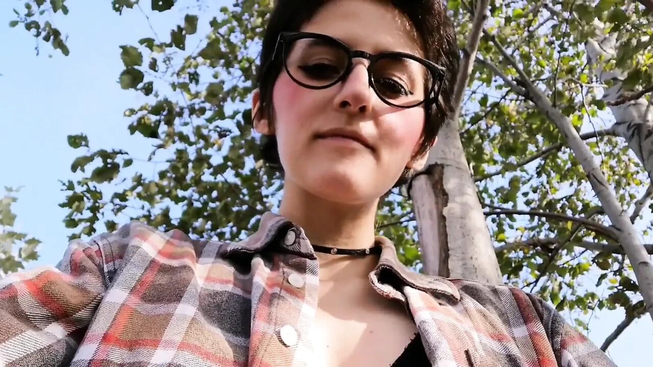 Flashing tits on a field