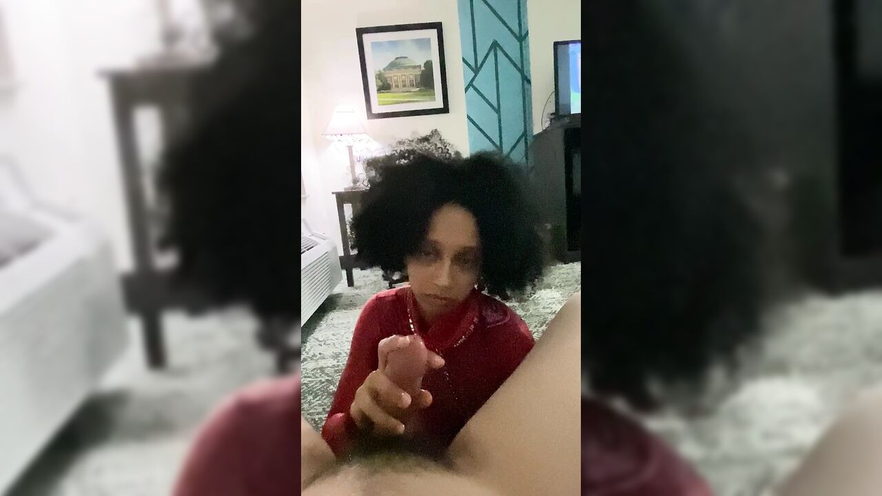 Slave Strokes Daddy’s big dick