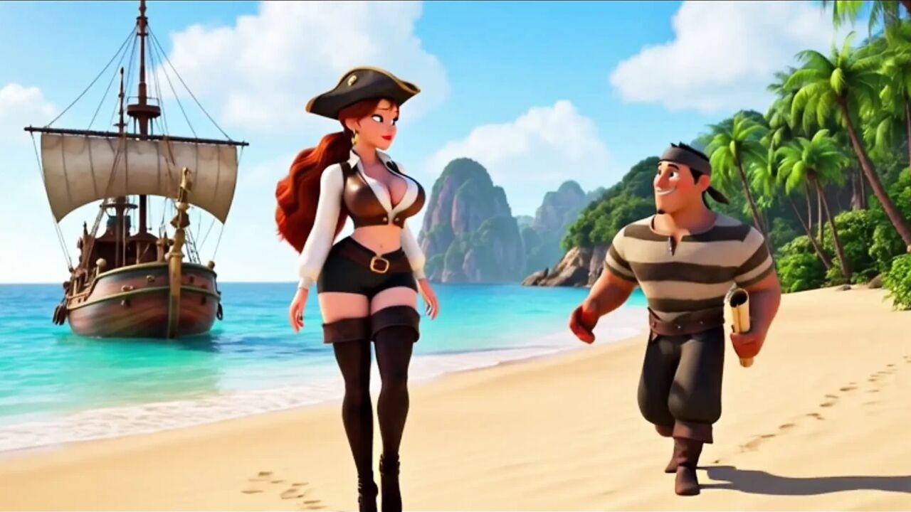 Sensual Pirate Adventure: Building the Tropical Hideout (Created by AI)