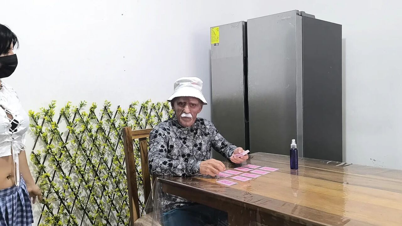 A 60-year-old man with a hat uses me as his whore