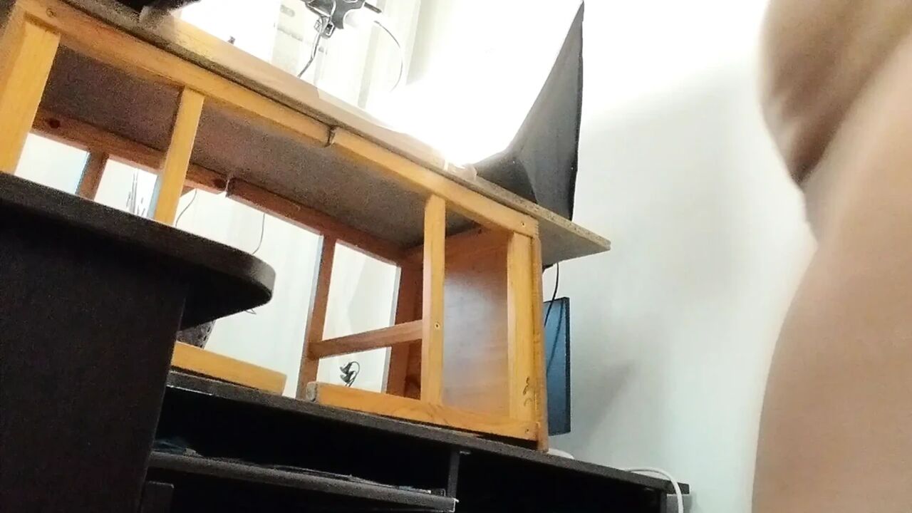 Sexy Brunette Doing Naked Chores Around the House.
