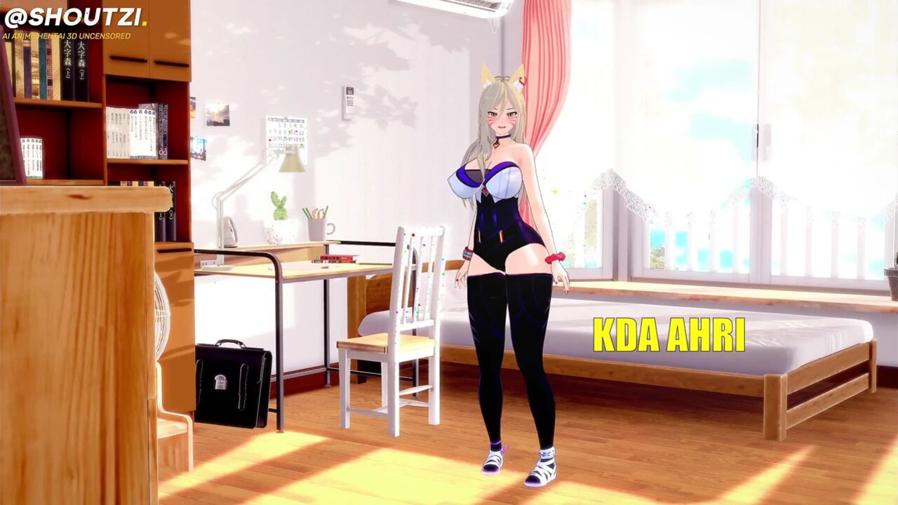 Ahri Kda From Lol Uses Her Feet and Shows You That She Dominates You by Making You Like an Amazon!