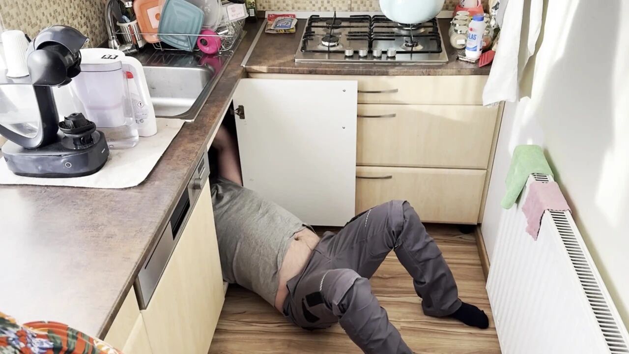 The Plumber Also Performs Maintenance on the Hot Blonde Wife While Her Husband Is at Work