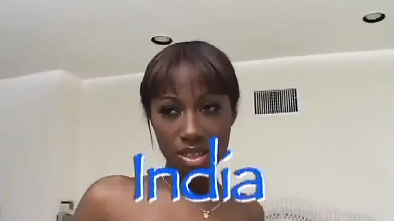 Black India with White Cock in Ass