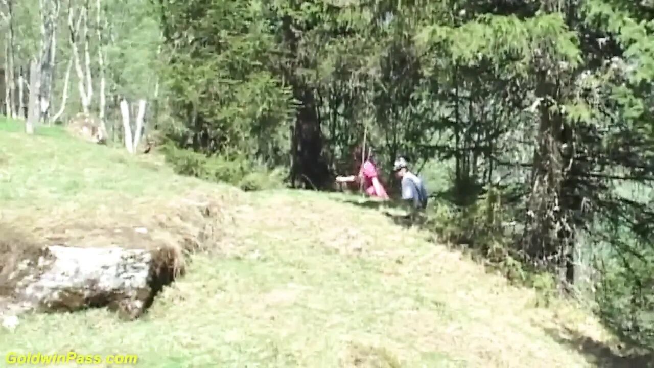 German threesome outdoor fuck