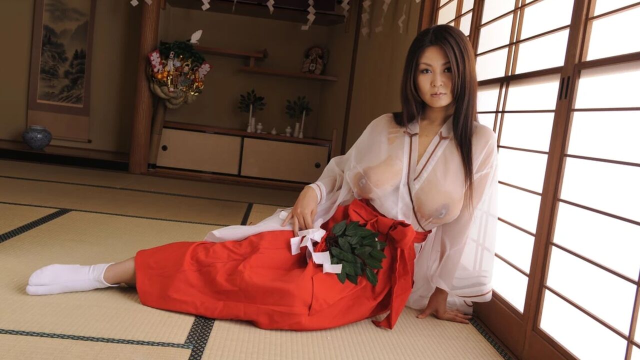 JAV Gangband Fucking Big Tits Priestess MILF in Tokyo Temple