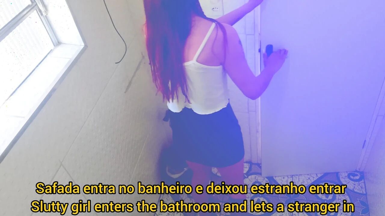 Slut Fucks in the Disco Bathroom with a Stranger Without a Condom!