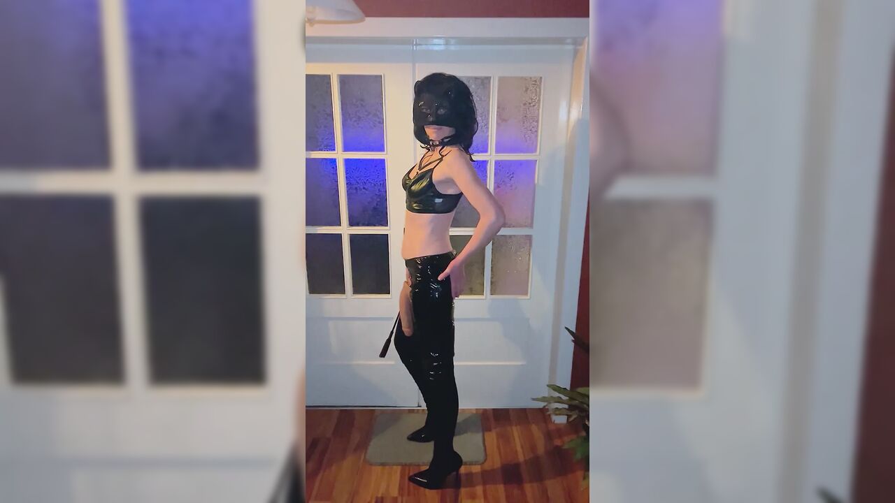 Femdom Wife Spanks Sissy Husband Balls