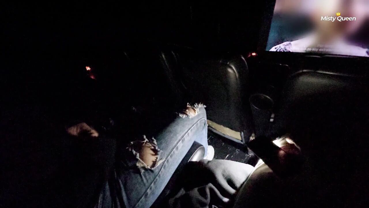 Lonely Girl At The Cinema Showed Her Thong And Gave Signals For Urgent Sex