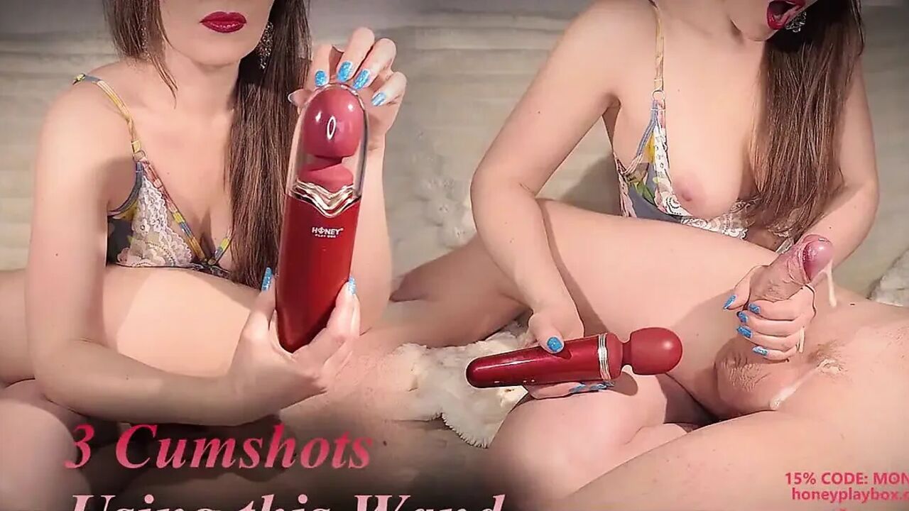 Testing Our New Toy Magic Wand on My Man's Massive Dick