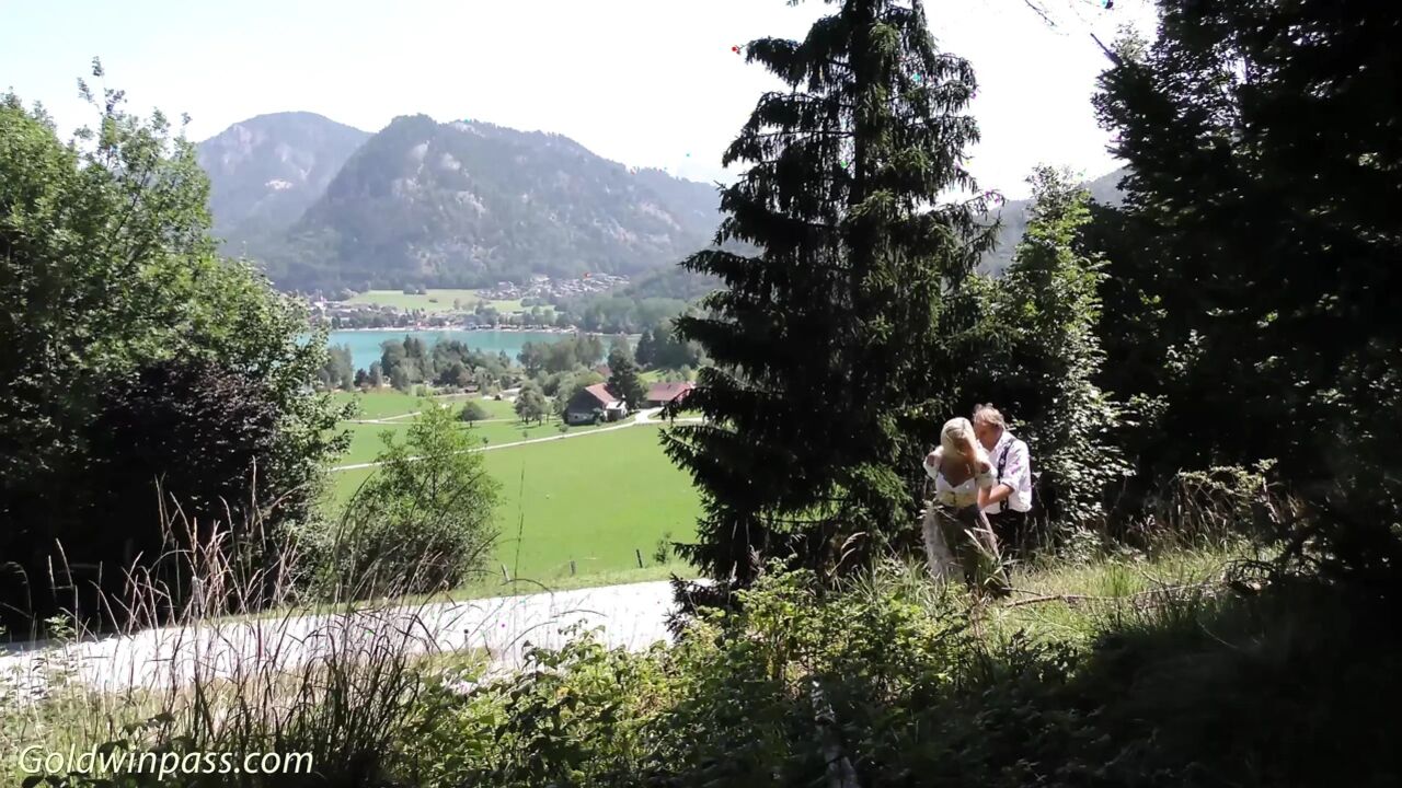 Big boob german milf rough outdoor toyed