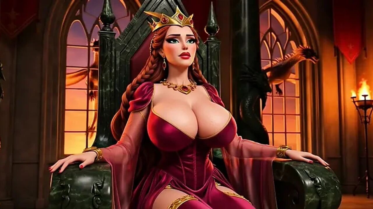 Moonlit Dragon Ecstasy: Queen & Enchantress (Created by AI)