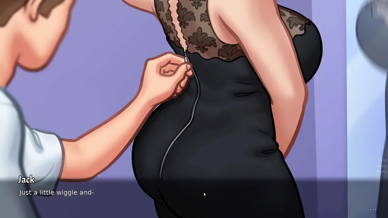 Stepson helps her stepmom in buying clothes (Summertime Saga)