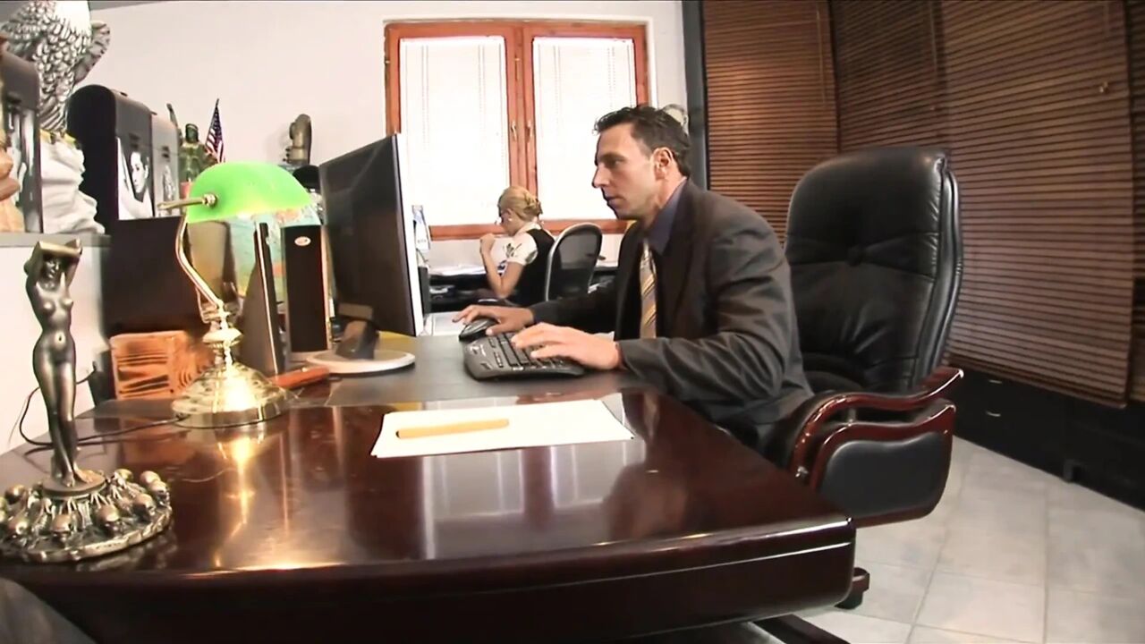 She gets her perfect tight asshole rammed by her colleague