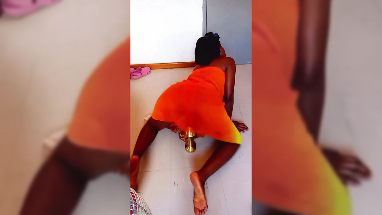 My mom got me Red handed fuck my self with her lamp holder