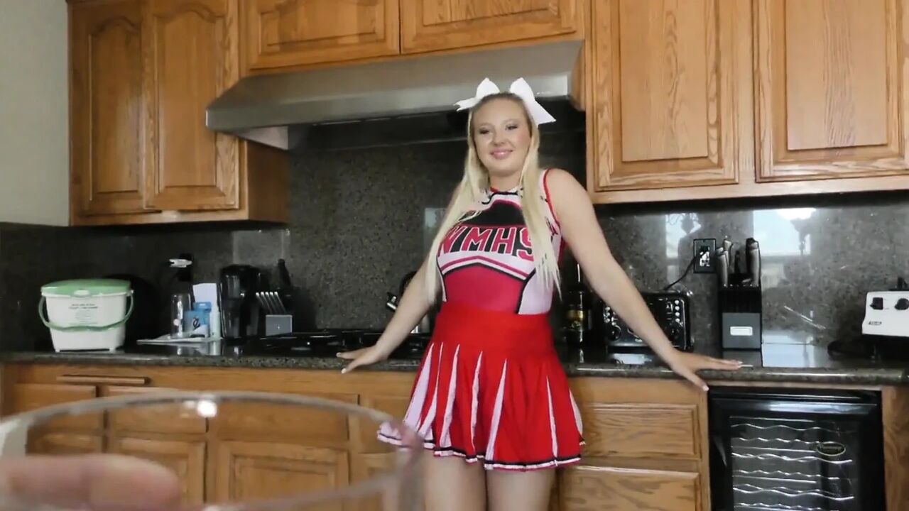 Curvy Blonde Cheerleader Loves Older Men