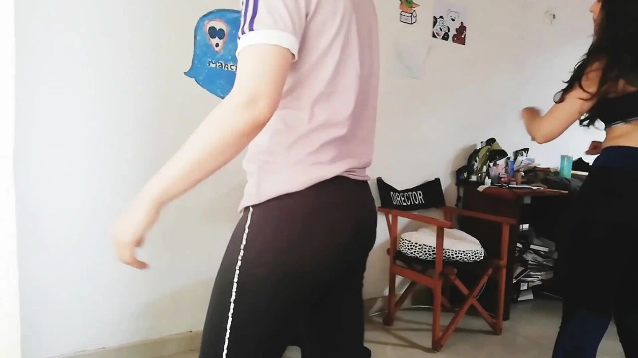 My trainer fucks me at home and makes me sweat my vagina