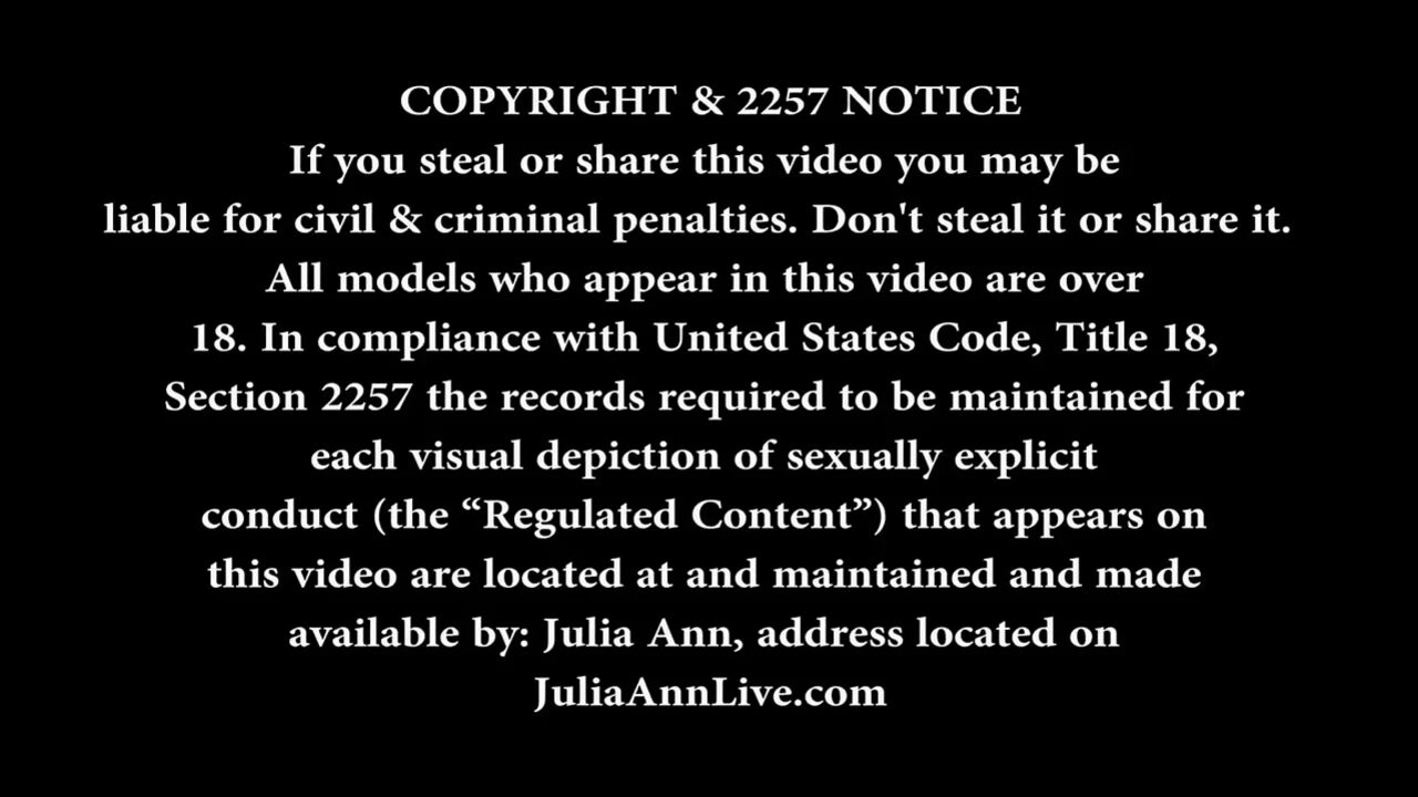 MILF Julia Ann pegs her boy for being late!!