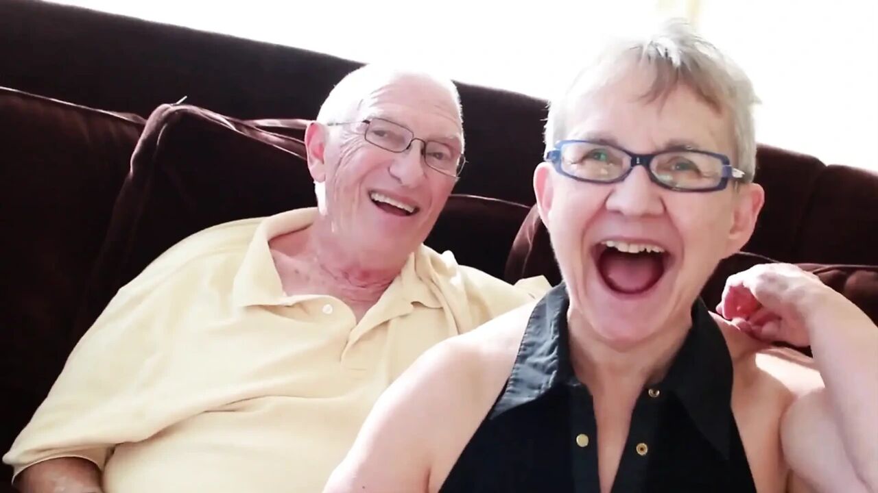 Horny granny wants a good young cock in a 3some with her old husband