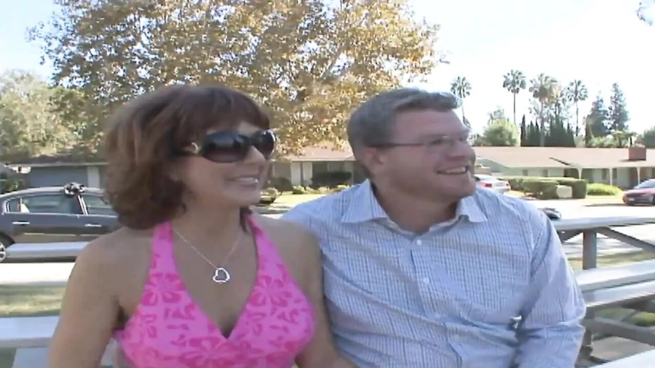Busty MILFcuckolds her hubby with a younger dude