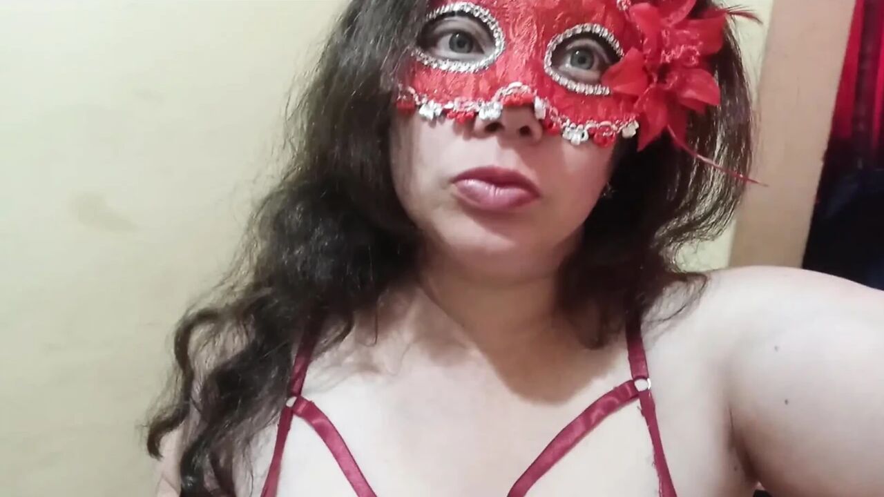 Touching and playing with my big, delicious tits while my husband is not home