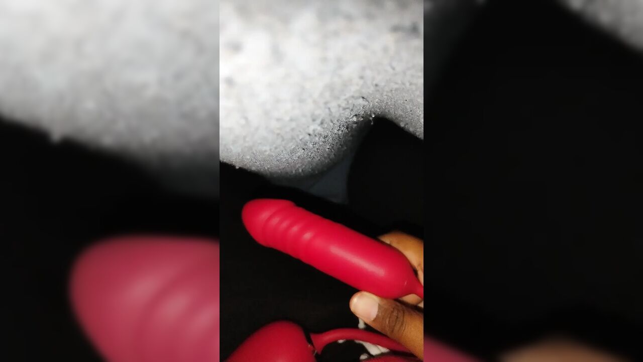 Fucking myself with a pink vibrator