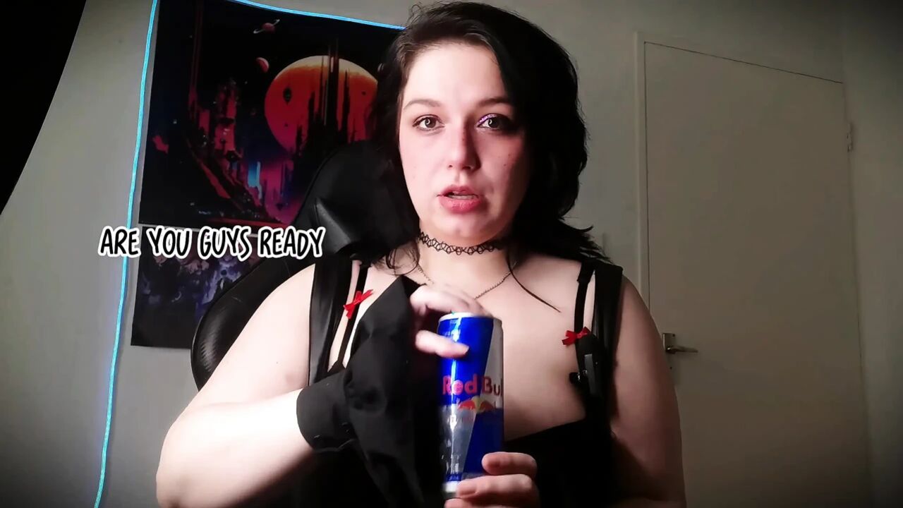 Alt Girl Burping Asmr Red Bull & Whispering (burp Fetish)