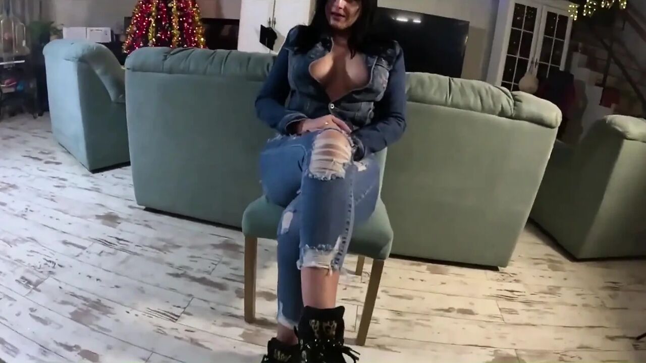 Hardcore Tease & Double Cum on My Ripped Jeans and Open Denim Jacket
