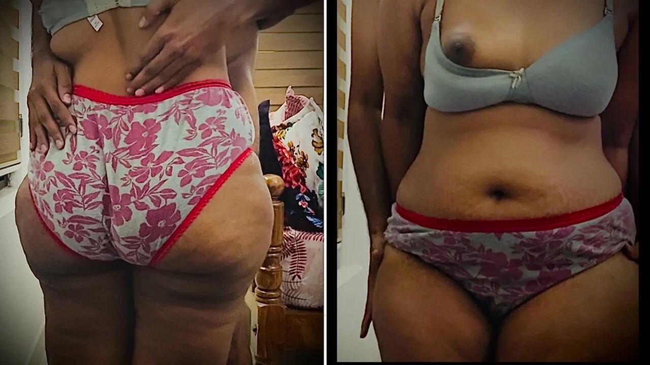The curvy milf body and ass is showcased to her bull on vc.Big ass horny hotwife teases husbands small dick and in the climax sh