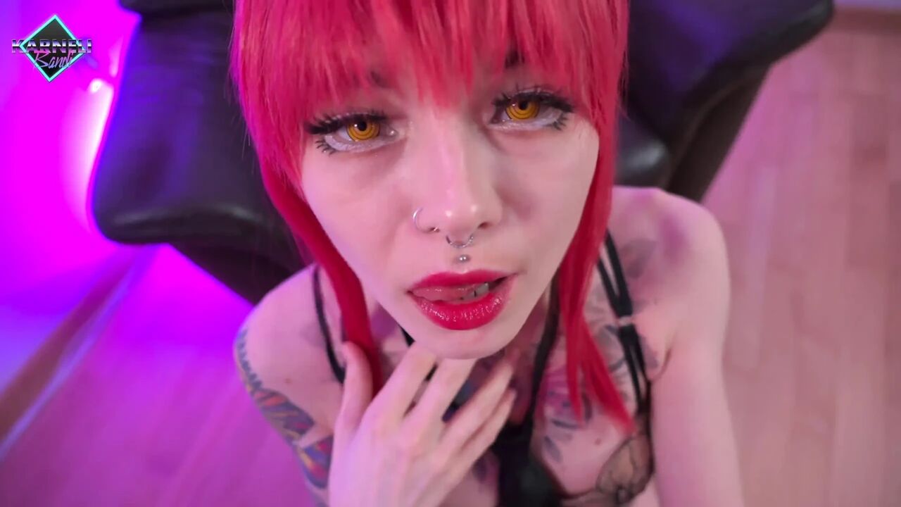Hot sexy Makima from Chainsaw Man cums from a big dick and vibrator. Karneli Bandi