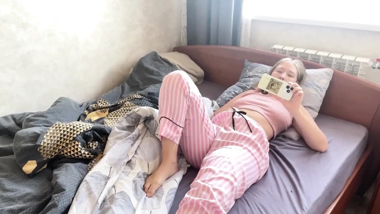 Wife Cums From Watching in Our Bed