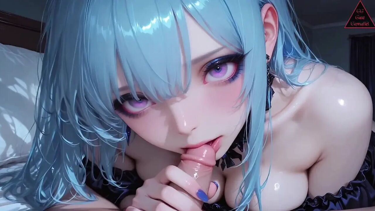 Ultimate AI Hentai! Blue-Haired Girl's Steamy Session: Blowjob, Doggy Style, and Missionary ( AI Generated )
