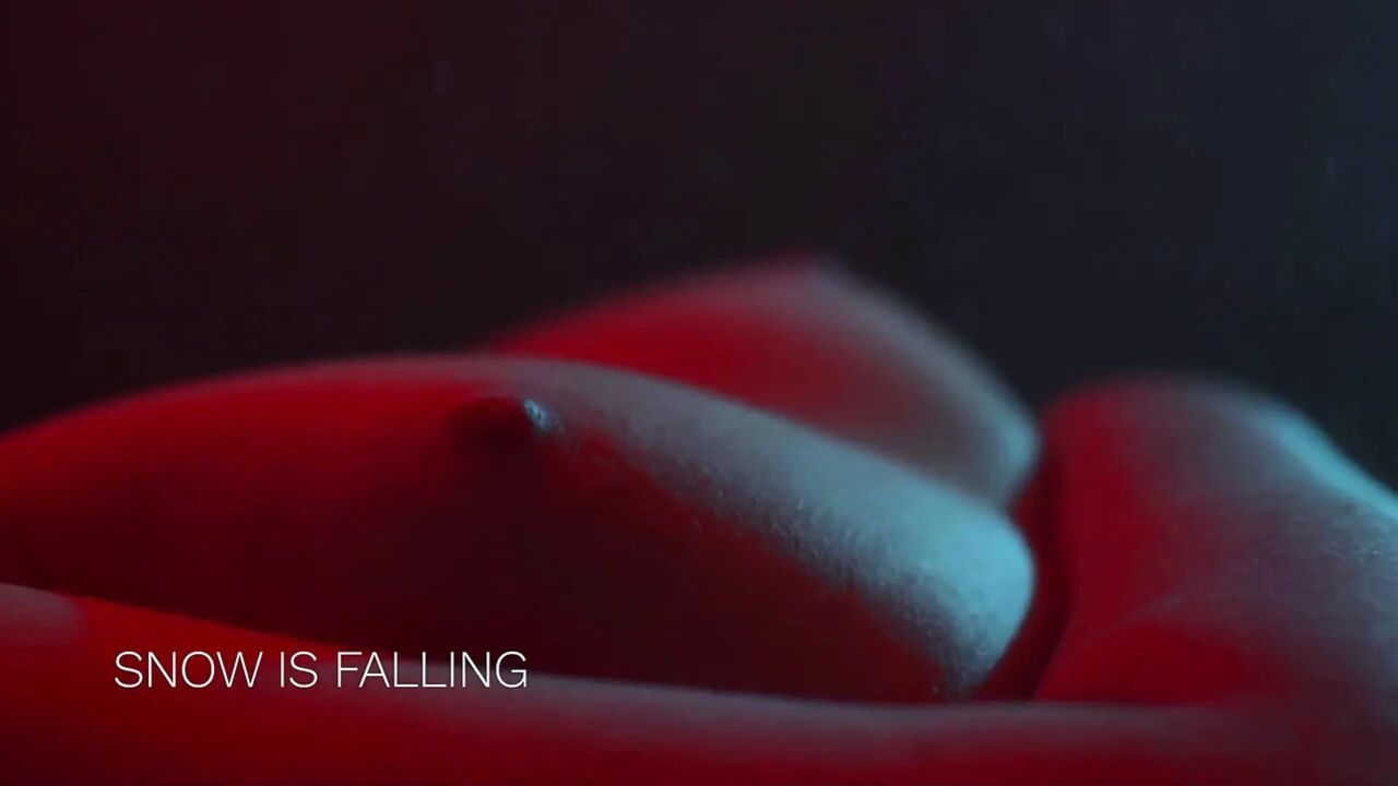 Snow Falling on My Tits and Pussy - Softcore Christmas Tease Closeup
